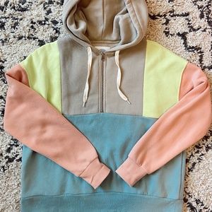 URBAN OUTFITTERS OVERSIZED HALF-ZIP HOODIE